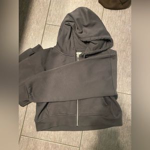Dark grey cropped zip up from Urban Planet